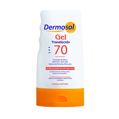 Sunblock: factor 70 or more Sunblock: factor 70 or more
