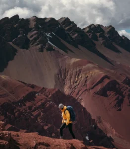 hiking in the red valley peru