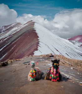 Rainbow Mountain Vinicunca near Ausangate in Peru